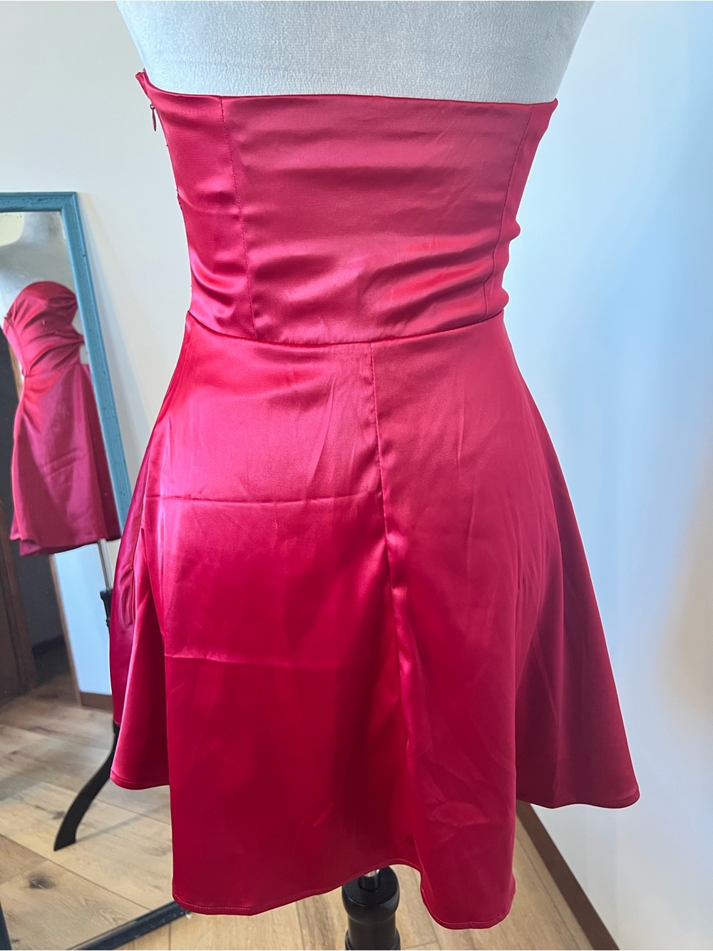 Altar'd State Red Strapless Mini Dress with Cutouts - Picture 6 of 8